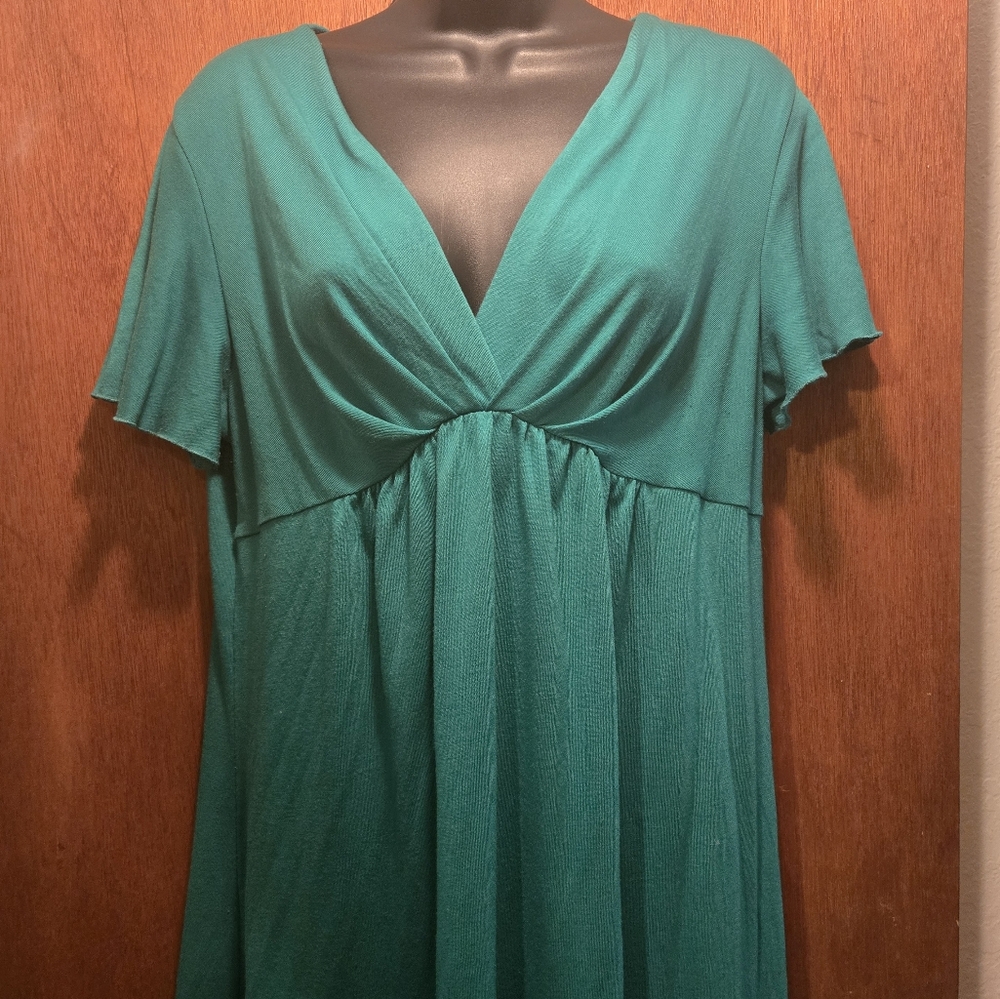 Mark by Avon emerald green empire waist dress szL - Picture 3 of 6